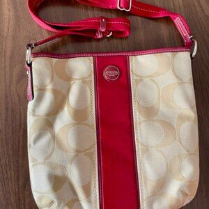 vintage-style Coach Signature cross body/ shoulder bag
